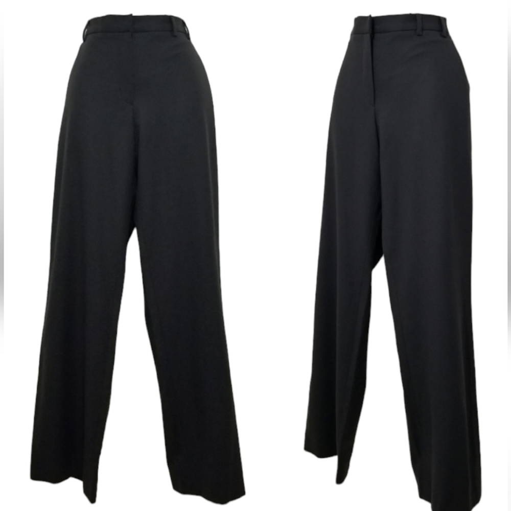 Jil Sander Grey Virgin Wool Wide Leg Pants High Rise 40